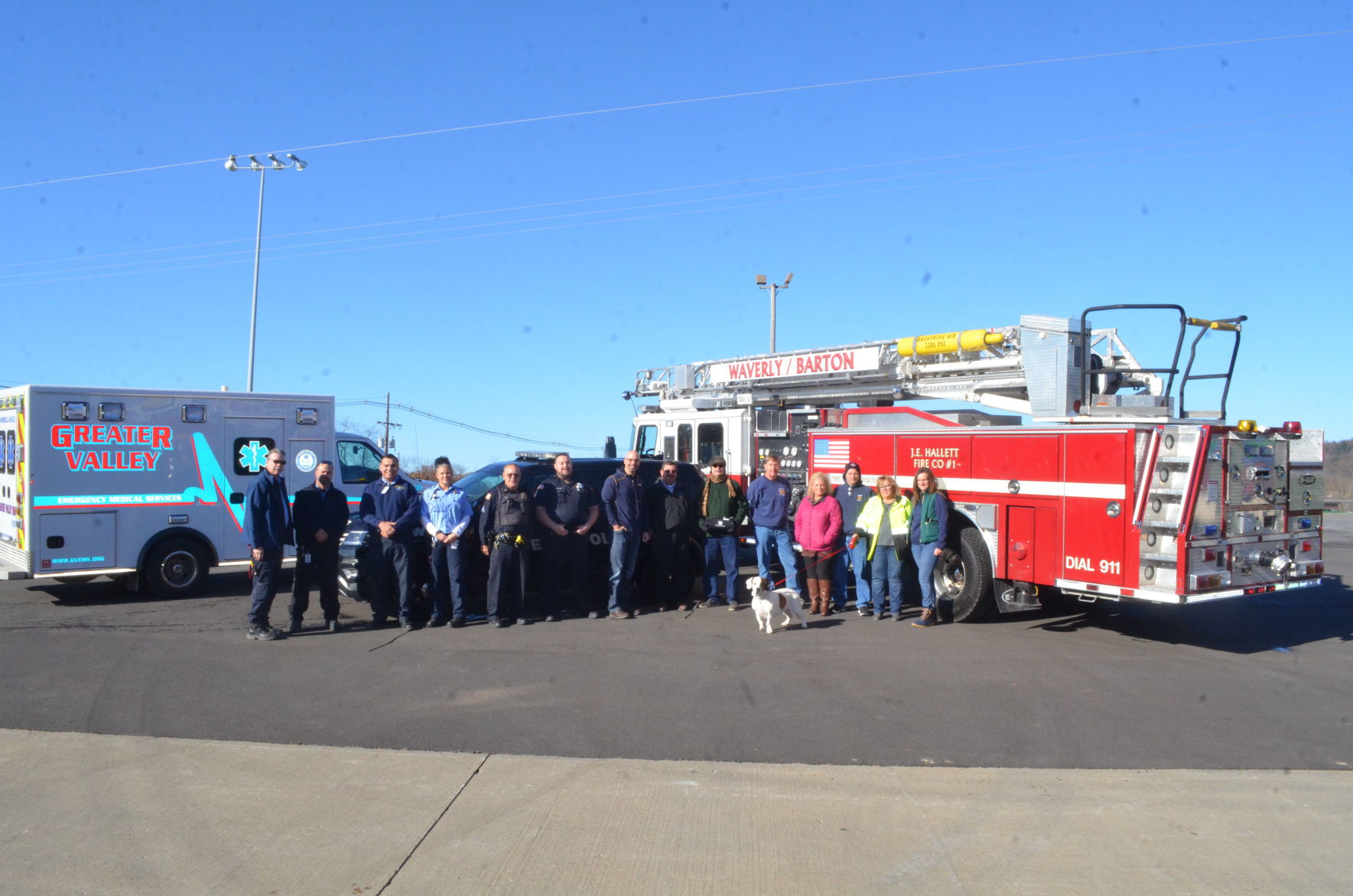 Thanking first responders